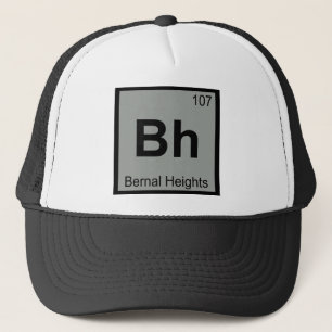 Bh - Bernal Heights San Francisco Chemistry Symbol Trucker Pet