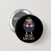 BH-BH Zwart Schaap Grappig Dier Pun Donker BG Ronde Button 5,7 Cm (Voorkant /achterkant)