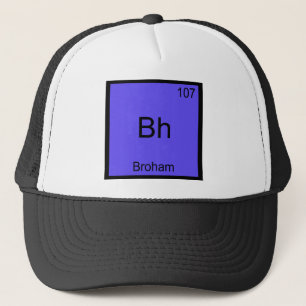 Bh - Broham Grappig Chemie Element Symbool T-shirt Trucker Pet