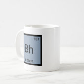 Bh - Butthurt Chemie Elementsymbool Grappige T-Shi Koffiemok (Voorkant links)