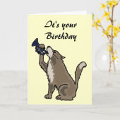 BH de Wolf die van de pret de Kaart van de (Gele Bloem)