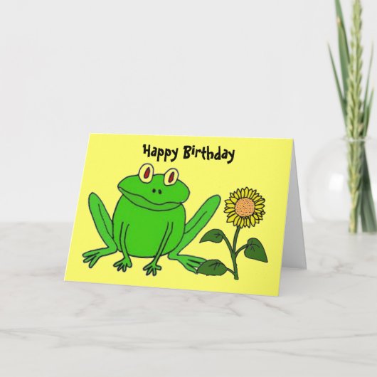 BH- Funny Frog Birthday-kaart Kaart (Voorkant)