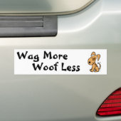 BH - Funny Wag Meer Wof Minder Bumpersticker (Op auto)