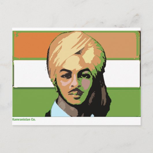 Bhagat Singh: Een revolutionaire revolutie Briefkaart (Voorkant)