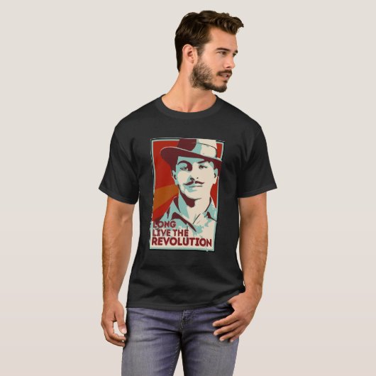 Bhagat Singh Revolutie T-shirt (Voorkant volledig)