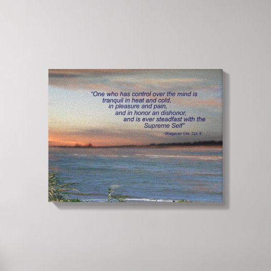 Bhagavad Gita-controle over het denken Canvas Afdruk (Voorkant)