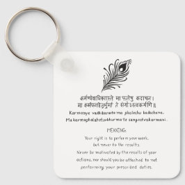 Bhagavad Gita quote Hinduism Sleutelhanger