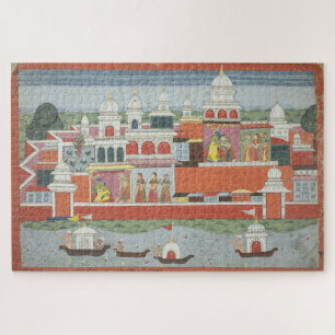 Bhagavata Purana Manuscript Page Rukimi Krishna Legpuzzel