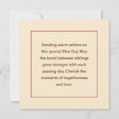 Bhai Duj Kaart (Achterkant)