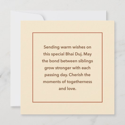 Bhai Duj Kaart (Achterkant)