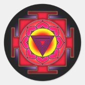 Bhairavi Yantra Ronde Sticker (Voorkant)