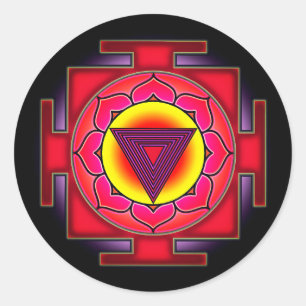 Bhairavi Yantra Ronde Sticker