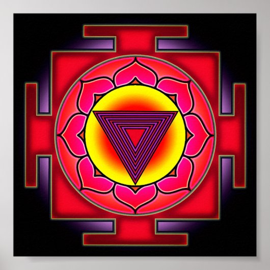 Bhairavi Yantra-symbool Poster (Voorkant)