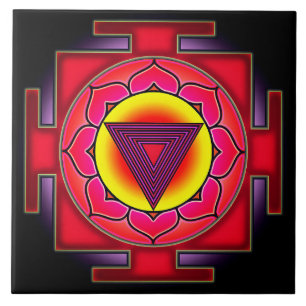 Bhairavi Yantra-symbool Tegeltje
