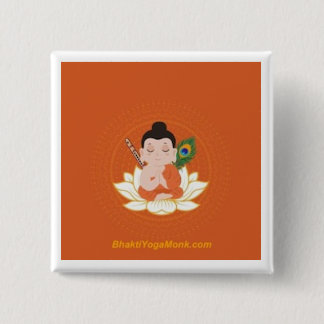 BhaktiYogaMonk Vierkante Knop Button 5,1 Cm