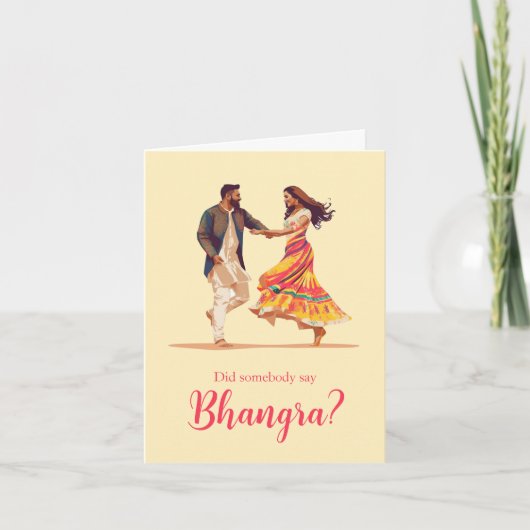 Bhangra Verjaardag Kaart (Voorkant)