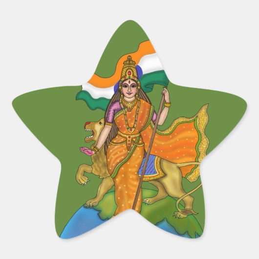 Bharat Mata Godin Sticker (Voorkant)