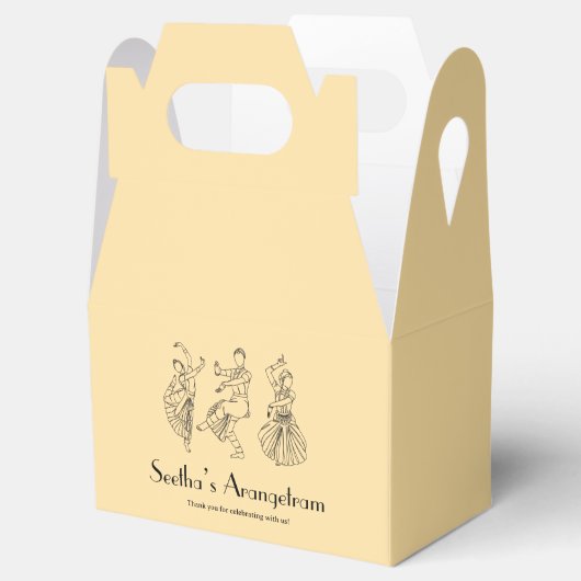 Bharatanatyam Arangetram aangepaste naam Bedankdoosjes (Geopend)