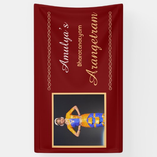 Bharatanatyam Arangetram Vinyl Banner (Verticaal)