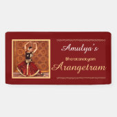 Bharatanatyam Arangetram Vinyl Banner, 61cm x 30cm Spandoek (Horizontaal)