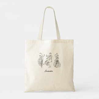 Bharatanatyam Dans aangepaste naam Tote Bag