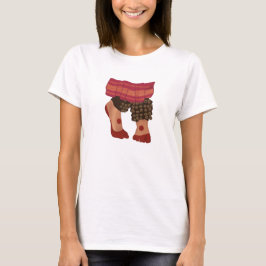 Bharatanatyam dansers Voetontwerp gepersonaliseerd T-shirt