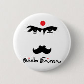 Bharathaiyar Accham Illai Tamil Poet Ronde Button 5,7 Cm (Voorkant)