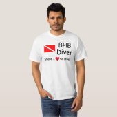BHB Diver - waar ik graag duik! T-shirt (Voorkant volledig)