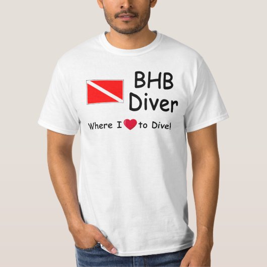 BHB Diver - waar ik graag duik! T-shirt (Voorkant)