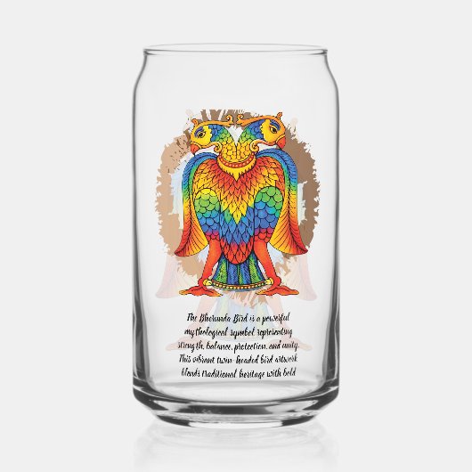 bherunda bird blikvorm glas (Achterkant)