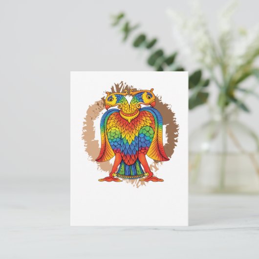 bherunda bird briefkaart (Staand voorkant)