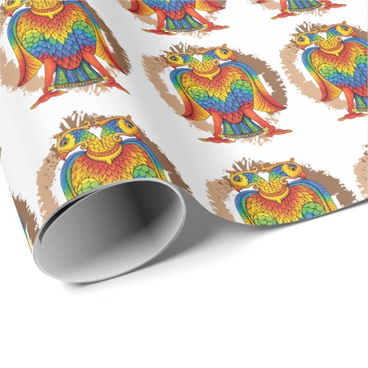 bherunda bird cadeaupapier (Rol Hoek)