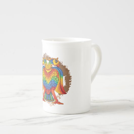 bherunda bird porselein kop (Voorkant rechts)