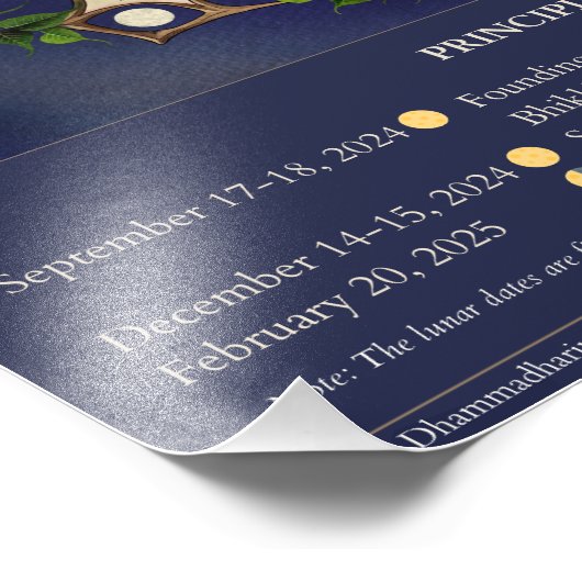 Bhikkhunī Sangha maankalender 2024-2025 Foto Afdruk (Hoek)