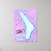 Bhimtal Lake Bhimtal India reisposter. Canvas Afdruk (Voorkant)