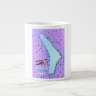 Bhimtal Lake Bhimtal India reisposter. Grote Koffiekop