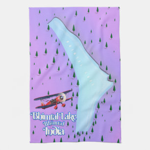 Bhimtal Lake Bhimtal India reisposter. Theedoek