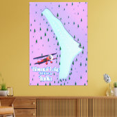 Bhimtalmeer Bhimtal India reisposter. Canvas Afdruk (Insitu (Woonkamer))