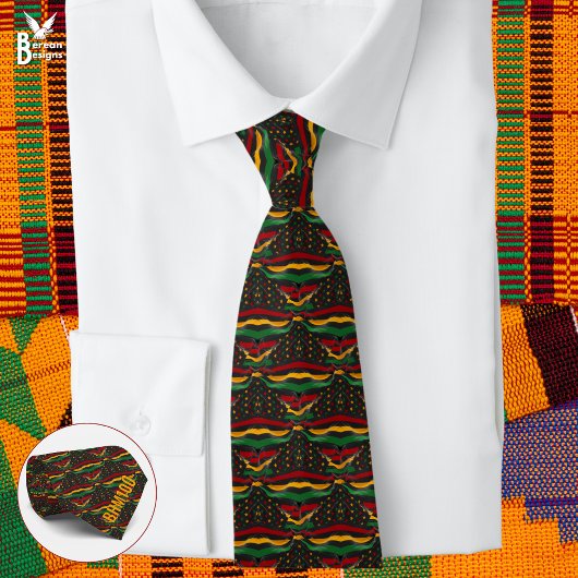 BHM100 Black History Month Eeuwfeest Monogram Stropdas