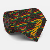 BHM100 Black History Month Eeuwfeest Monogram Stropdas (Opgerold)