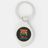 BHM 100 jaar vier het Black History Month Sleutelhanger (Voorkant)
