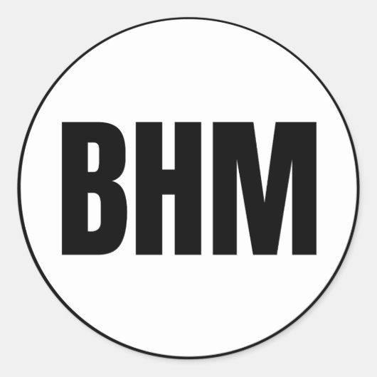BHM - Birmingham Ronde Sticker (Voorkant)