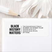 BHM BLACK GESCHIEDENIS KWESTIES Retouradres Etiket (Insitu)