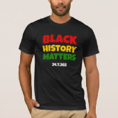 BHM | BLACK HISTORY MATTERS 24.7.365 | Black T-shirt (Voorkant)