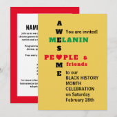 BHM Geweldige Melanine | Zwarte geschiedenismaand  (Voorkant / Achterkant)