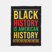 Bhm Gift Black History Is American History African Fleece Deken (Voorkant)