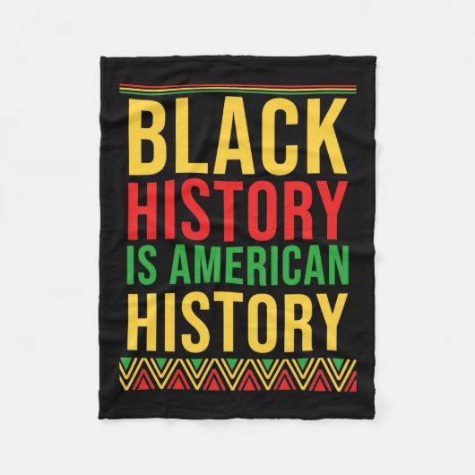 Bhm Gift Black History Is American History African Fleece Deken (Voorkant)