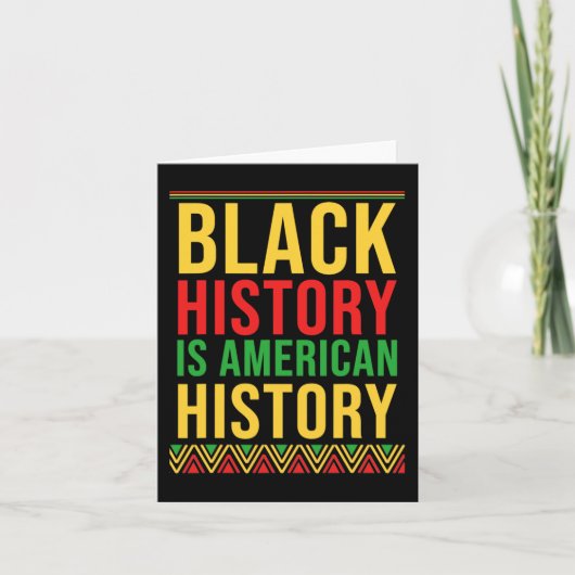 Bhm Gift Black History Is American History African Kaart (Voorkant)