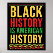 Bhm Gift Black History Is American History African Poster (Voorkant)