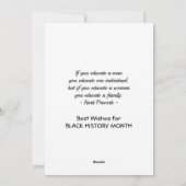 BHM MELANIN MOEDER Spreuken Zwarte Geschiedenis Ma Feestdagenkaart (Achterkant)